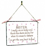 Sister Hanging Vintage Style Design Plaque